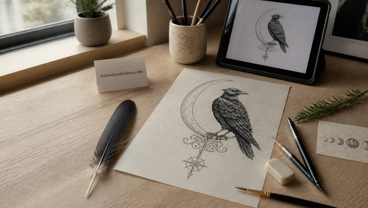 Raven Tattoo Meaning Symbolism and Placement Guide