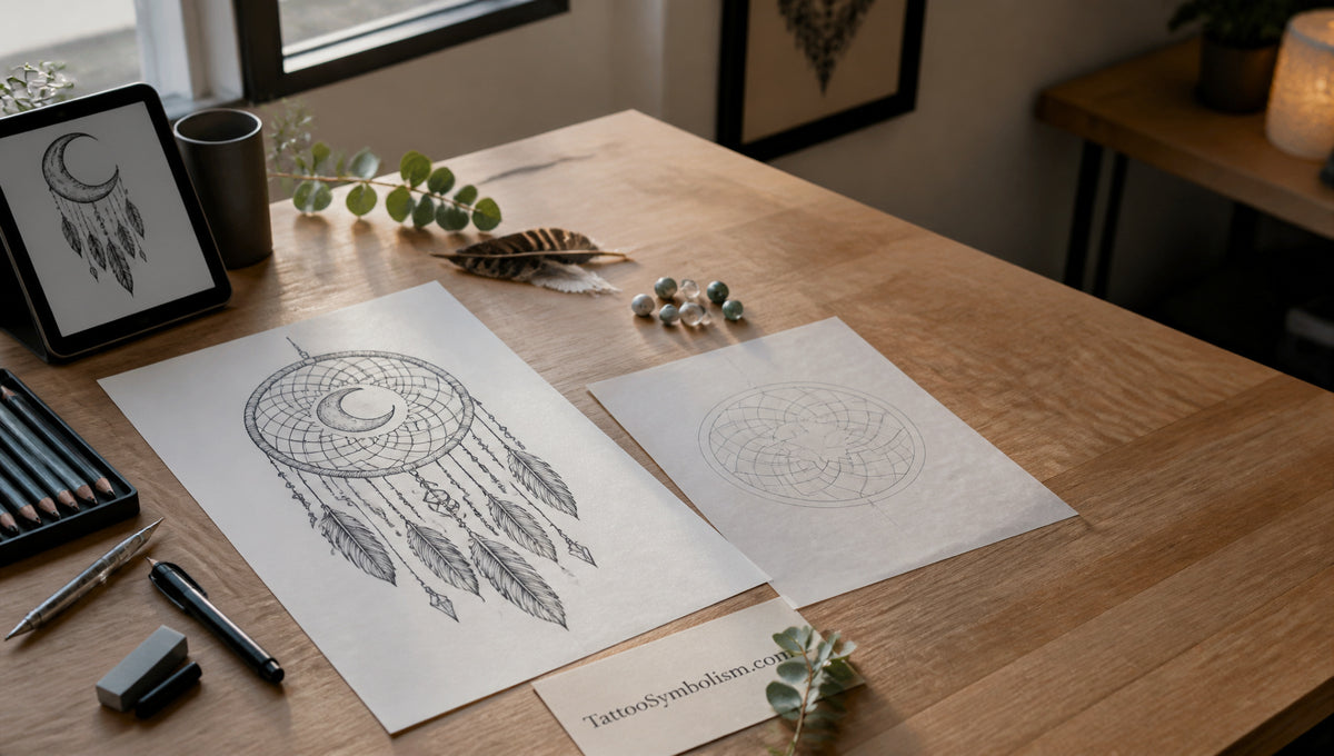 Dream Catcher Tattoo Meaning Symbolism and Placement