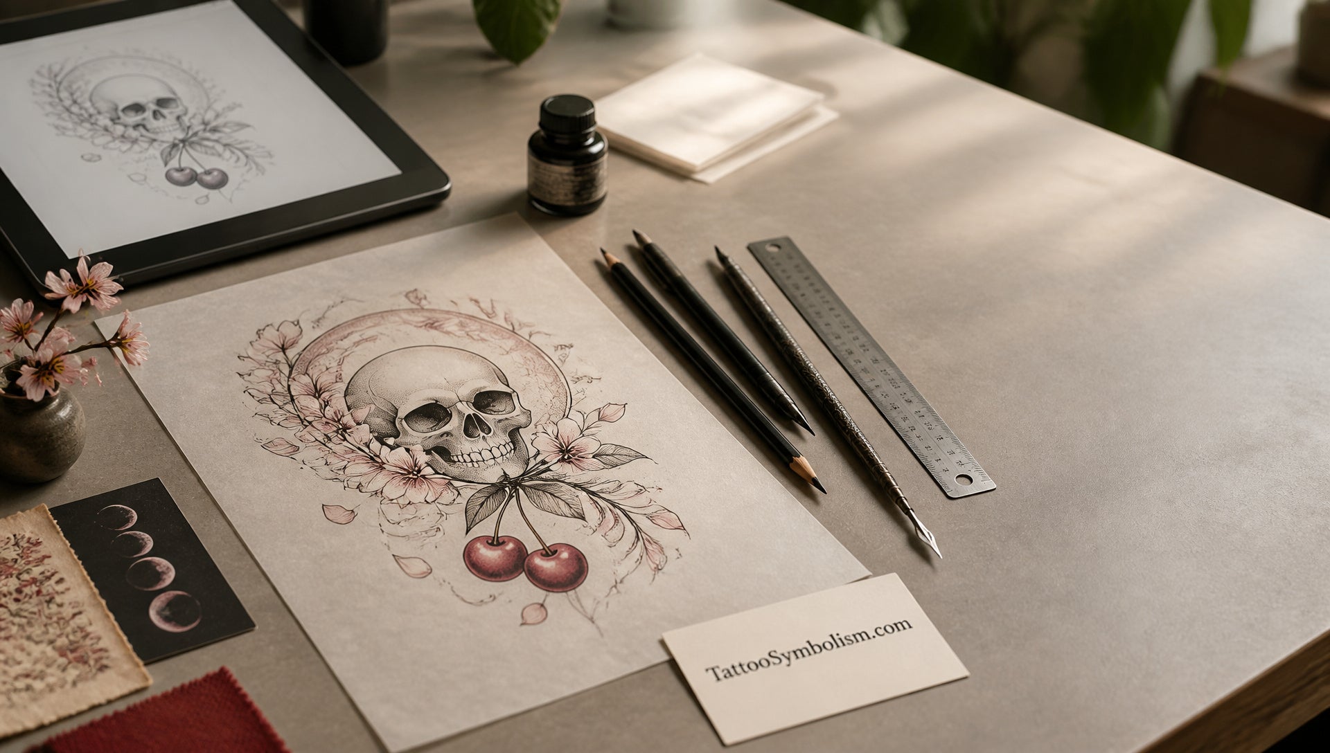 Cherry Skull Tattoo Meaning and Symbolism Guide