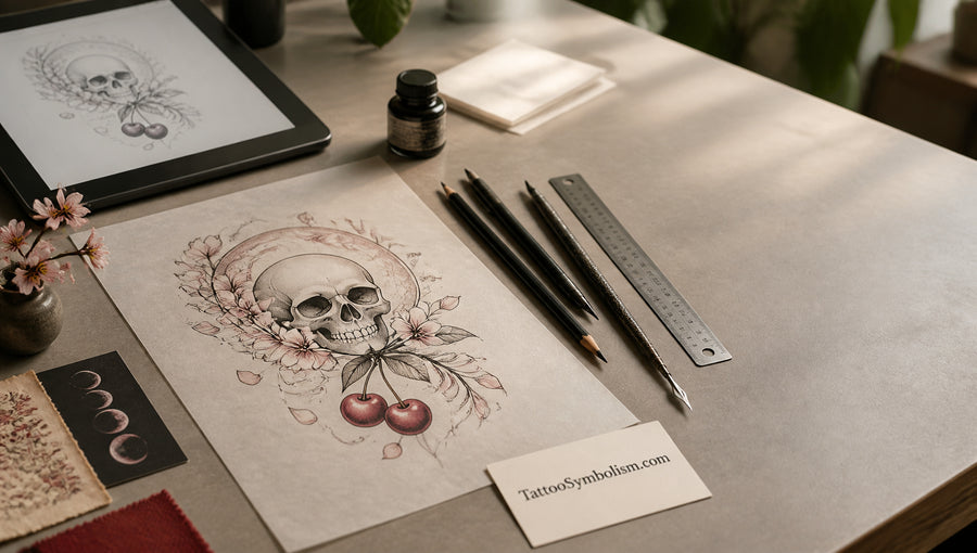 Cherry Skull Tattoo Meaning and Symbolism Guide