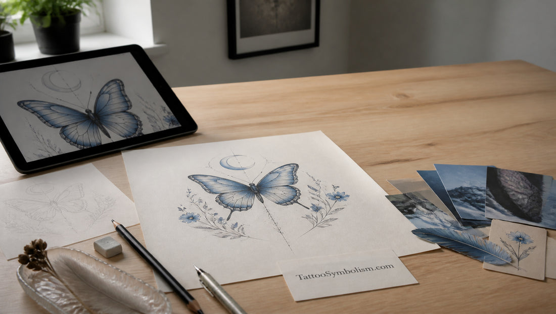Blue Butterfly Tattoo Meaning and Popular Designs