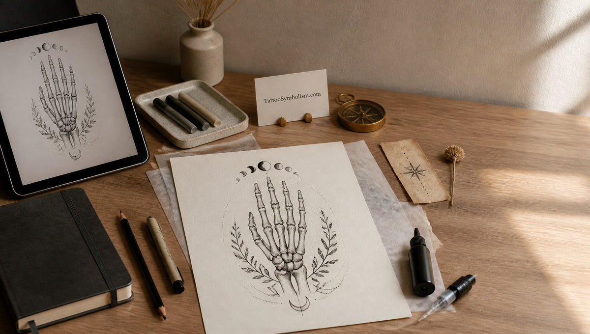 Skeleton Hand Tattoo Meaning Designs and Placement