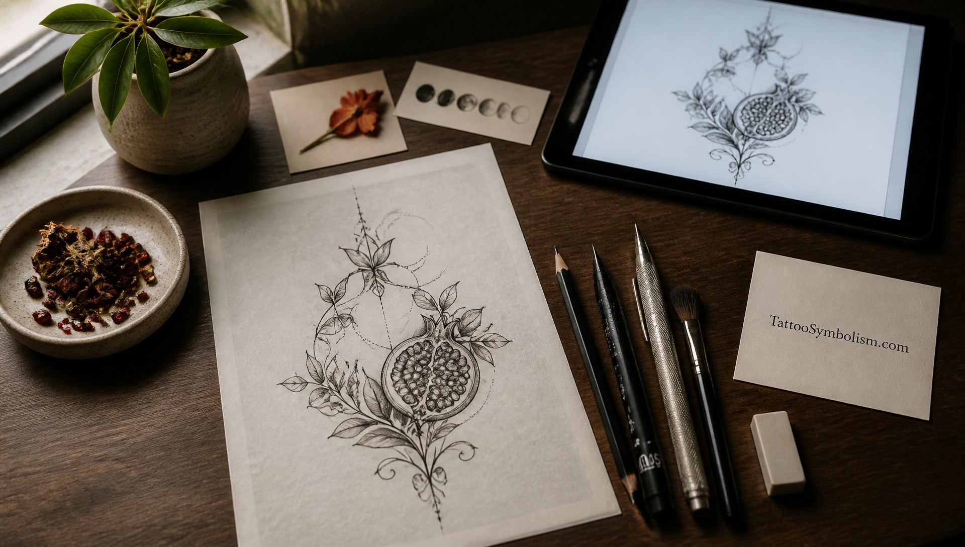 Pomegranate Tattoo Meaning Symbolism and Placement