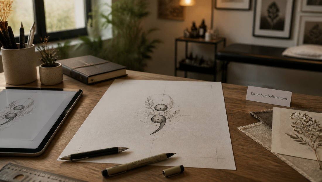 Semicolon Tattoos Meaning Designs and Placement Guide